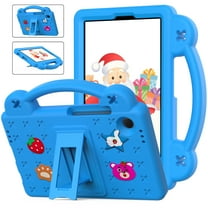 Dteck Cute Case for Samsung Galaxy Tab A9 2023 for Kids with DIY Accessories,Lightweight EVA Shockproof Handle Grip Protective Shell Cover with Kickstand for Samsung Tab A9 8.7" SM-X110/X115,Blue