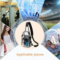 thumbnail image 5 of Tinyat Clear Sling Bag with USB Charging PVC Waterproof Crossbody Shoulder Bag for Men Women, 5 of 7