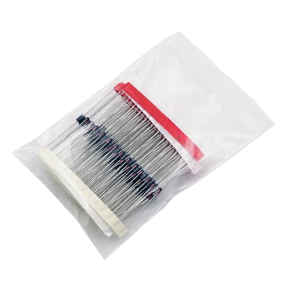 Necvior Assorted Pack of 100pcs Straight Plug Electronic Parts 8 Different Sizes Diodes