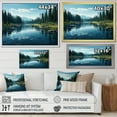 thumbnail image 4 of Designart "Reflecting on Waters in a Green River II" Landscapes Floater Framed Wall Art Living Room, 4 of 7