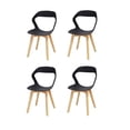 thumbnail image 1 of Set Sillas Mundo In Moura 4 Sillas para Comedor Sala Moderna Negra Mundo In Moura, 1 of 8