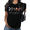 Black, variant on UNISHE Women's Inspirational Wildflower Graphic Tee "Consider the Wildflowers" Print - Botanical Short Sleeve Crewneck Summer Top, Casual Floral Shirt for Ladies