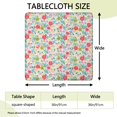 thumbnail image 2 of Pioneer Flower Floral Print Pattern Square Fitted Tablecloth with Elastic Edge,Square Table Cover,Washable Elastic Table Cover for Home Kitchen Party Decor 36"x36", 2 of 6