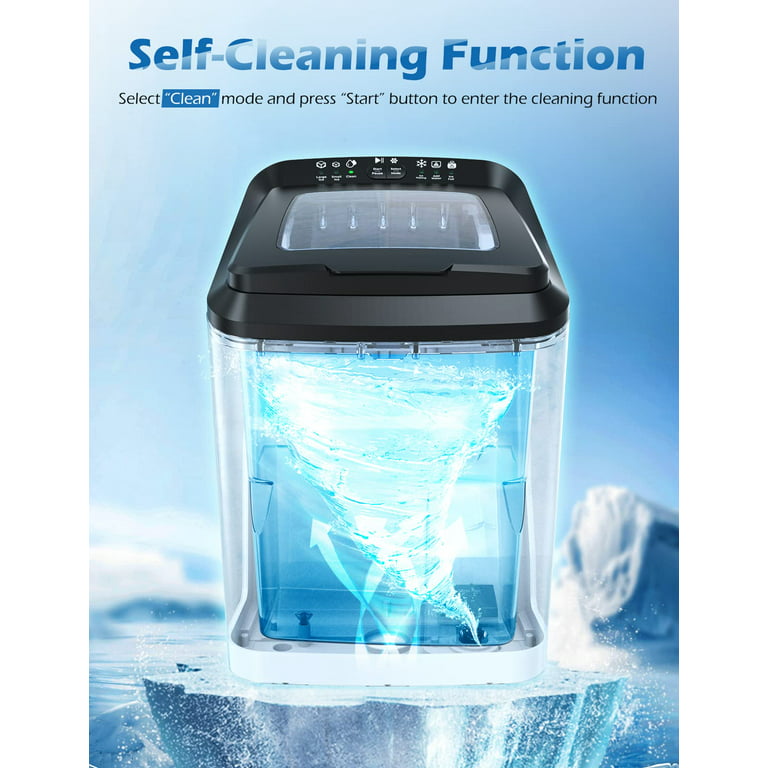 Newair Silver Countertop Ice Maker Machine, Compact Automatic Ice Maker,  Cubes Ready in Under 15 Minutes, Portable Ice Cube Maker, Perfect for
