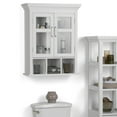 thumbnail image 2 of Simpli Home Avington 30 inch H x 23.6 inch W Two Door Wall Bath Cabinet with Cubbies in Pure White, 2 of 10