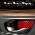 thumbnail image 4 of Real Bright Soft Car Interior Carbon Fiber Sticker Decoration4Pcs Red Carbon Fiber Interior Door Handle Bowl Cover For Honda CR-VAuto Car Protection Interior Accessories, 4 of 8