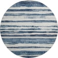 thumbnail image 2 of Addison Rugs Mayfield Premium Machine Washable Transitional Stripes Denim Round Rug, 8' x 8', 2 of 5