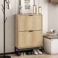 thumbnail image 6 of Lisicues Shoe Cabinet Storage for Entryway, Modern Slim Shoe Organizer  with 2 Flip Drawers, 6 of 7