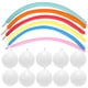 thumbnail image 1 of 17 globos decorativos creativos de arco iris, hermosa decoración para el hogar, tienda, centro comercial (7 globos de tiras coloridas, 10 globos blancos), 1 of 5