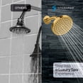 thumbnail image 2 of Cabezal de ducha de lluvia de 6 pulgadas con brazo de ducha de 6 pulgadas alta presión moderno lujo instalación sin herramientas en 1 minuto Oro Egipc, 2 of 8