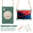 thumbnail image 2 of For Lenovo Tab M11/Tab K11 LTE/Xiaoxin Pad 2025 Case 11 inch, 360 Hand Strap, Shoulder Strap, Kickstand, Rugged Drop Protection, Emerald Green, 2 of 7