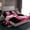 Black Pink 01, variant on Feelyou Kawaii Cartoon Axolotl Full Size Sheets, Black Pink Bed Sheets, Japanese Cherry Blossoms Sheet Sets, Luxury Bedroom Decor, 4 Pieces