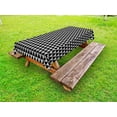 thumbnail image 1 of Nordic Outdoor Tablecloth, Modern and Monochrome Geometric Minimalist Composition with Triangles and Dots, Decorative Washable Fabric Picnic Tablecloth, 58 X 104 Inches, Black and White, by Ambesonne, 1 of 2