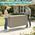 thumbnail image 5 of Enyopro 90 Gallon Deck Box, Organization and Storage Box for Patio Furniture Outdoor Cushions, Throw Pillows, Garden Tools and Pool Toys, Light Brown, 5 of 9