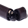 thumbnail image 3 of OKKO Billiard Pool Cue Hard Deluxe Oval Case Faux Crocodile Leather 1x1 Dark Brown, 3 of 11