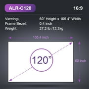 AWOL VISION Ambient Light Rejecting (ALR) Projector Screen for Ultra Short Throw(UST) Projector,120 Fixed Frame