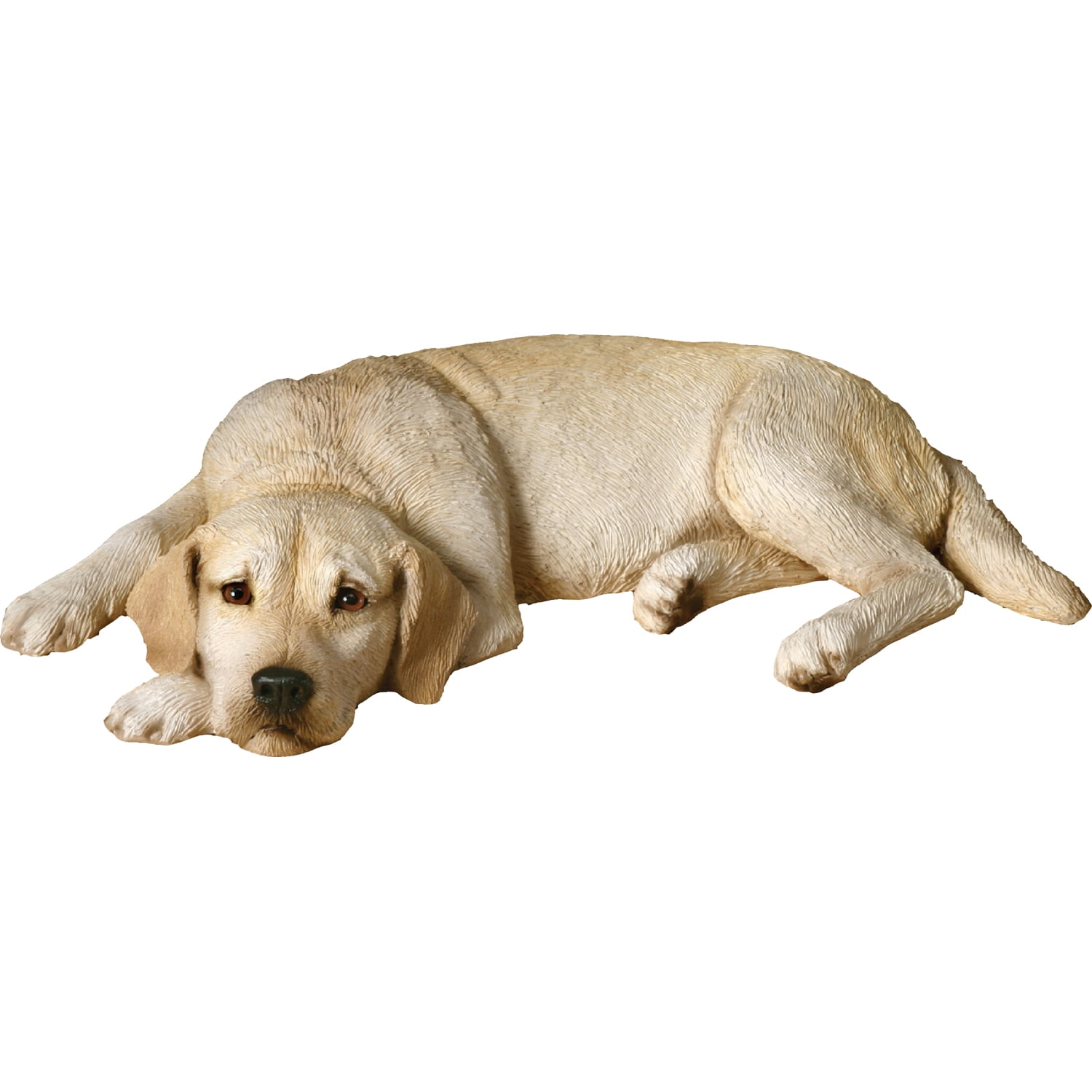 Sandicast "Original Size" Lying Yellow Labrador Retriever Dog Sculpture