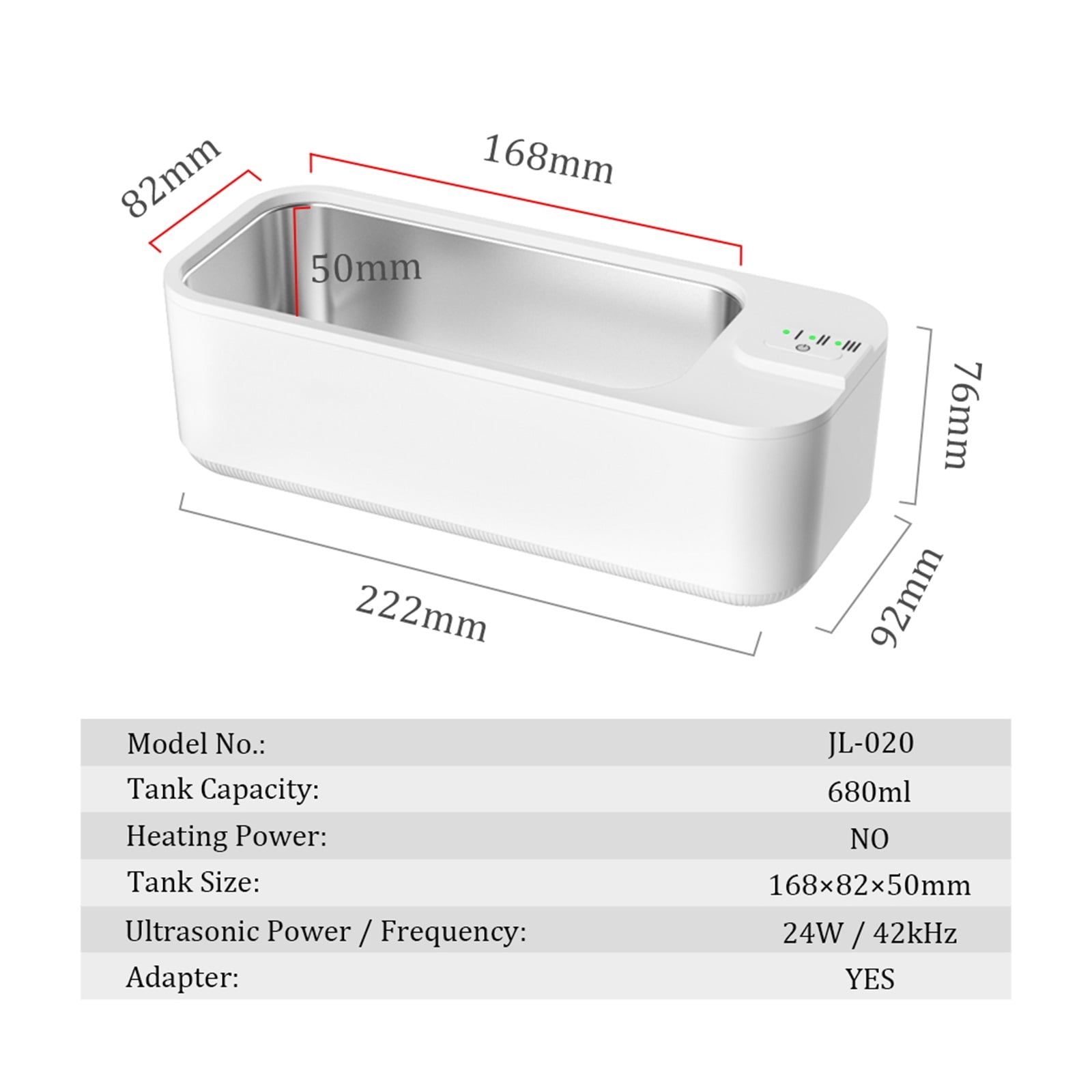 Ultrasonic Cleaner 42kH Ultrasonic Glasses Jewelry Cleaner 680ML Ultrasonic Cleaning Machine Ultrasound Washing Bath For Glasses