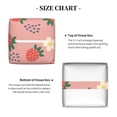thumbnail image 5 of Sikiie Strawberry Floral Leather Tissue Box Cover Square, tissue box holder, Tissue Box with Bottom Belt-5.2”x5.2”x5.2”, 5 of 7