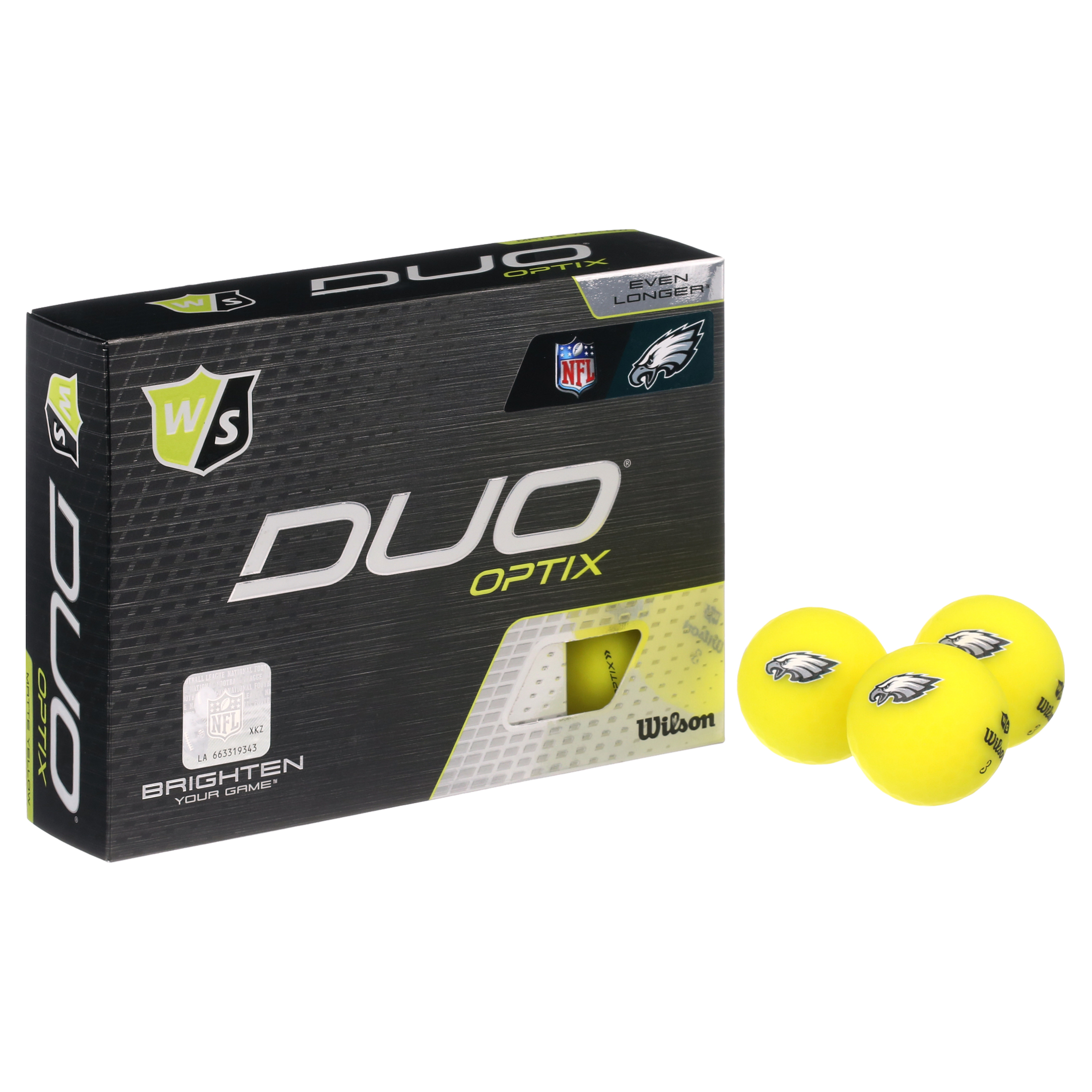 Wilson Staff Duo Optix NFL Golf Balls Yellow, Green Bay Packers