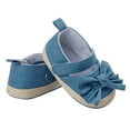 thumbnail image 7 of 0-6 Months Baby Girls Soft Princess Dress Flats Shoes Infant Wedding Mary Jane Anti-Slip First Walker Newborn Shoe Sneaker Shoes Blue, 7 of 7