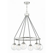 53326-CH-Craftmade Lighting-Que - Six Light Chandelier in Transitional Style - 28.5 inches wide by 36 inches high-Chrome Finish    -Traditional