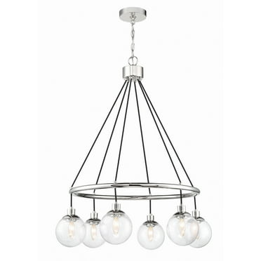 53326-CH-Craftmade Lighting-Que - Six Light Chandelier in Transitional Style - 28.5 inches wide by 36 inches high-Chrome Finish    -Traditional