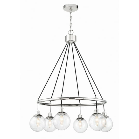 53326-CH Craftmade Lighting Que - Six Light Chandelier in Transitional Style - 28.5 inches wide by 36 inches high-Chrome Finish    -Traditional
