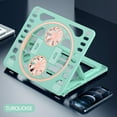 thumbnail image 4 of MERIGLARE kokiya Support Laptop Cooling Pad with 2 Quiet Fans 6 Height Adjustable Foldable Green, 4 of 8