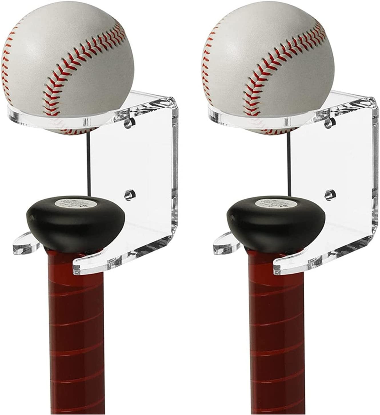 Wall Mount Bat Rack,2 Pcs Wall Stand Holder Rack For Bat, Acrylic
