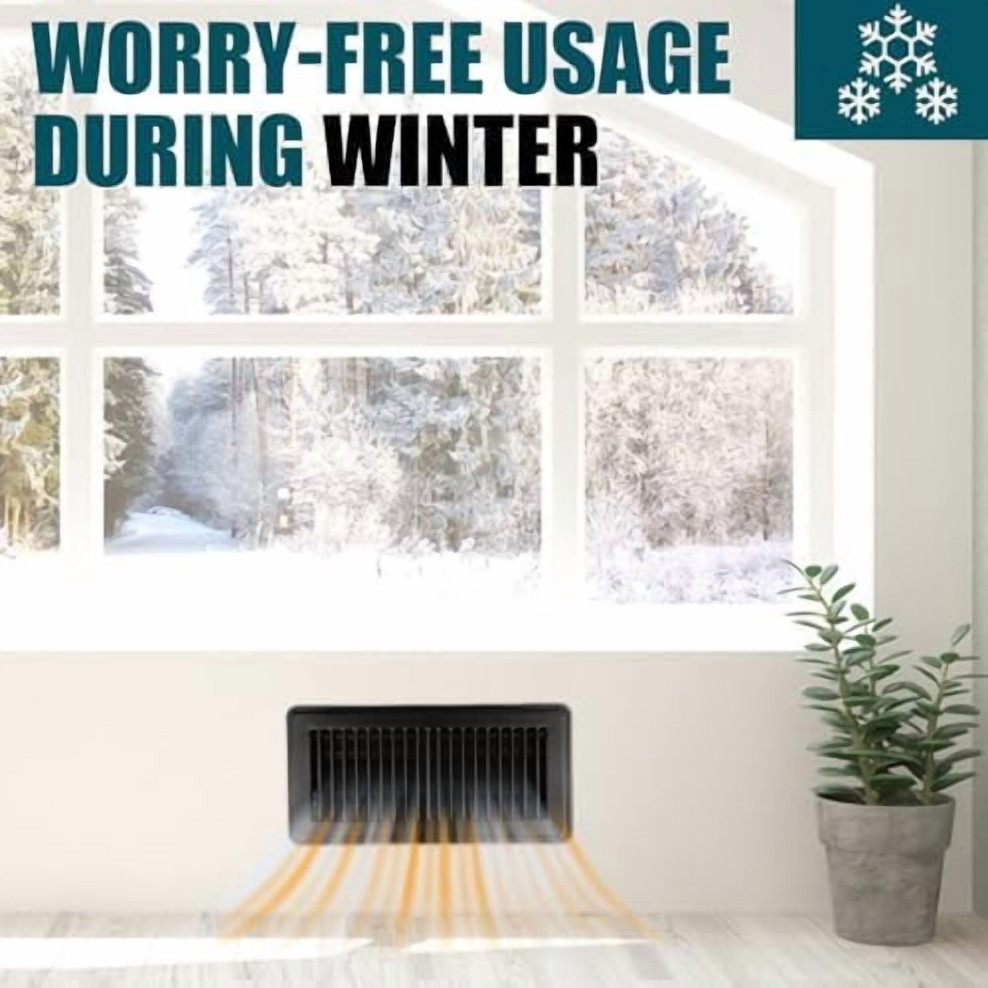 Floor Register 4x10, 6 Pack Black Floor Vent Covers, Heavy Duty Steel Walkable Floor Vents,Vent Covers for Home Floor