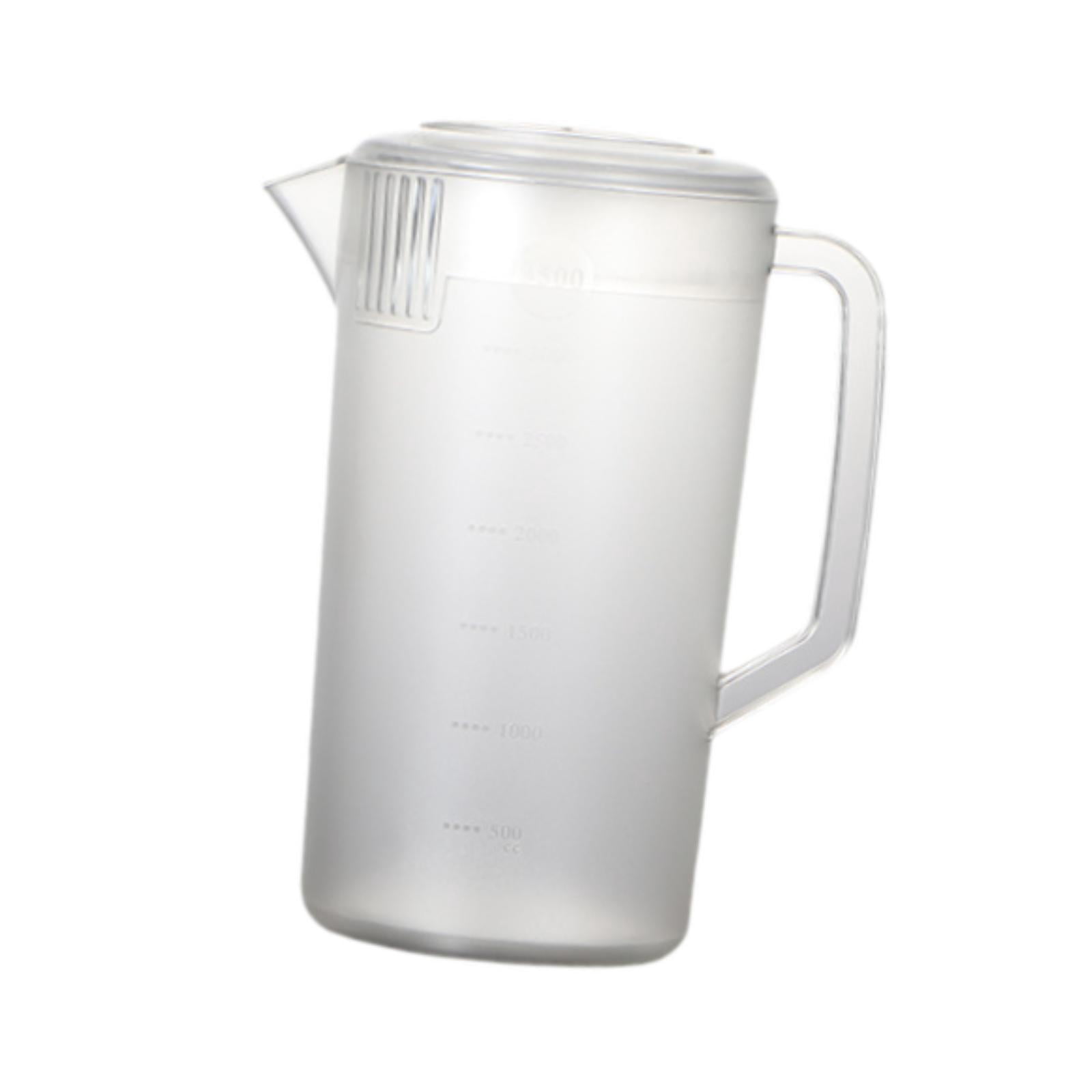 Fiocias Pitcher with scale, portable water pitcher, beverage pot, kettle for restaurant, 3500ml Clear