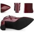 thumbnail image 3 of Unique Bargains Women's Pointed Toe Side Zip Chunky Heels Ankle Boots Burgundy 7, 3 of 6