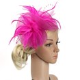 thumbnail image 4 of Coofit Fascinator Hat Multipurpose Fashion Faux Feather Derby Headband Tea Party Hat, 4 of 10