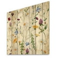 thumbnail image 2 of Designart 'Wildflowers Clover Bell and Chamomile III' Traditional Print on Natural Pine Wood, 2 of 5