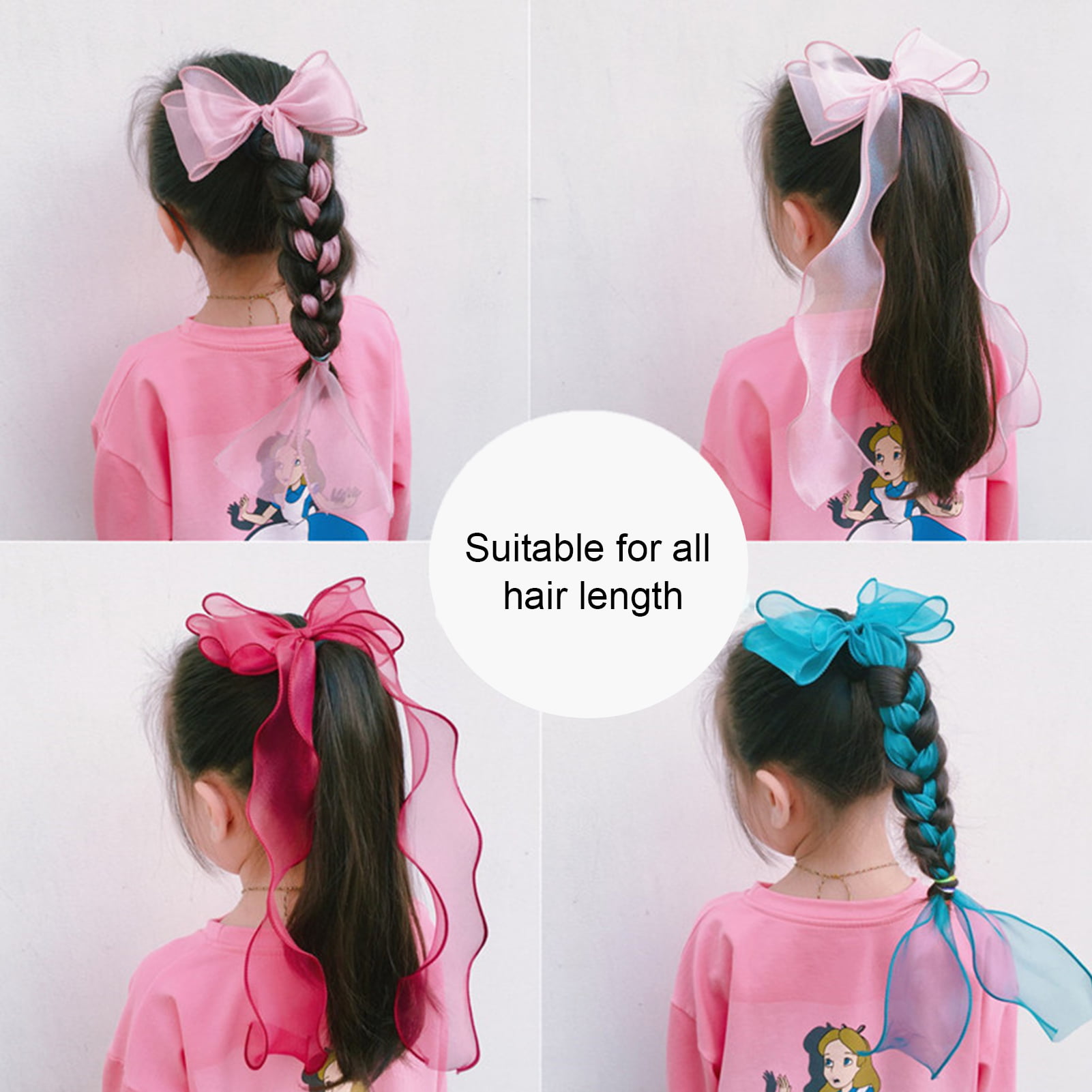 Cartoon Headbands Cartoon Kawaii Hair Clips Fashion Hair Ties 4pcs Cute  Coral Hair Band for Women and Girls-5 Set-05