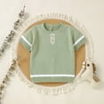 thumbnail image 5 of ZRBYWB Baby Girl Clothes Baby Girls Short Sleeve Pullover Sweater Cotton Knit Button Closure Tops Shirt Baby Tops, 5 of 7