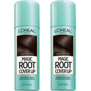 (2 pack) (2 Pack) L'Oreal Paris Magic Root Cover Up Gray Concealer Spray Dark Brown, 2 Oz