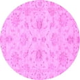 thumbnail image 1 of Ahgly Company Indoor Round Oriental Purple Traditional Area Rugs, 7' Round, 1 of 4