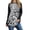 Zebra, variant on Women Camouflage Printed Colorblock Round Neck Long Sleeve Tunic Top
