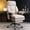 Beige, variant on BTFYOU Office Chair with Leg Rest, Leather High Back Executive Office Chair with Wheels, Ergonomic Desk Chairs with Lumbar Support for Home Office