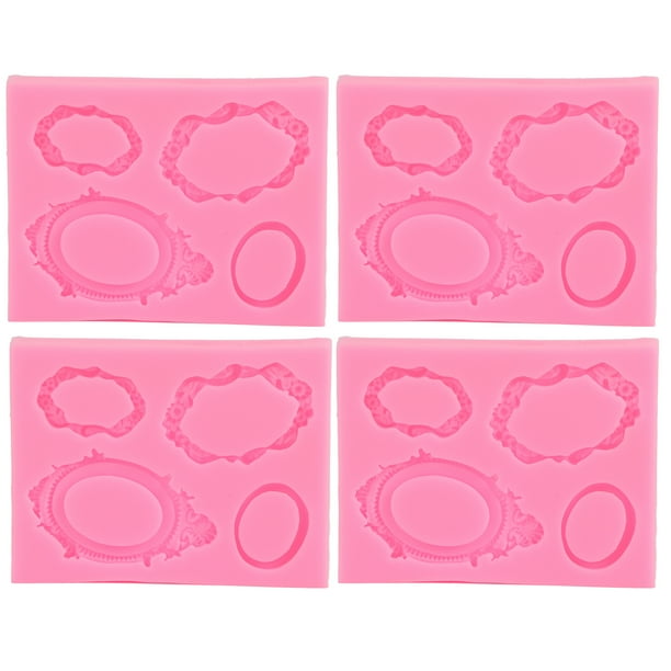 4 moldes de silicona para marcos de fotos, para decorar pasteles, para hacer chocolate