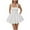 White, variant on GEWSEY Women Bubble Mini Dress Cute Tie up Backless Sleeveless Party Short Graduation Dress Summer Dress White, M