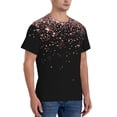 thumbnail image 2 of Bixox Men's Rose Gold Glitter1 Printed Short Sleeve Skinny Athletic T-Shirt, 2 of 6
