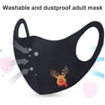 thumbnail image 2 of tredstone Christmas-Themed Cosplay Facial Mask Dustproof Elastic Ear Wearing Face Cover with Filter Type F, 2 of 7