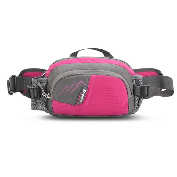 Sac de Taille Sport avec Porte-Bouteille Sac Banane de Course Cyclisme (Noir)