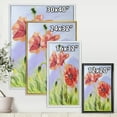 thumbnail image 4 of Designart 'Blossoming Poppies At Dawn' Traditional Framed Canvas Wall Art Print, 4 of 5