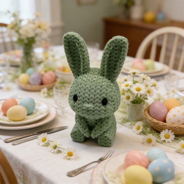 Decoraciones de Pascua, Adornos de Pascua, Regalos de Pascua, Decoración de Conejos de Punto, Adorno de Pascua, Adorno de conejo PLA