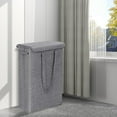 thumbnail image 4 of Cesto de ropa sucia plegable de 45 l, tapa desmontable capacidad , bolsa de vandería para armario, habitación de , guardería, gris oscuro perfecl Cesto de ropa sucia, 4 of 7