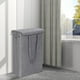 thumbnail image 4 of Cesta de ropa sucia plegable, ligera, para guardar ropa lavada gris oscuro, 4 of 7